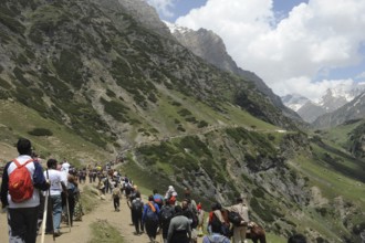 Pilgrim, amarnath yatra, jammu Kashmir, india, asia