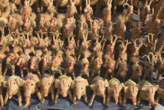 Handicraft kept for sell, puri, orissa, india, asia