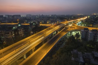 Santacruz chembur link road flyover, mumbai, maharashtra, india, asia