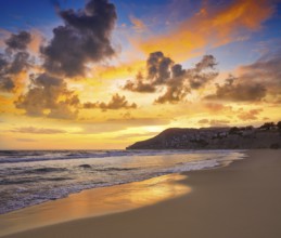 Arenal Bol beach in Calpe also Calp in Alicante of spain at Costa Blanca Arenal-Bol