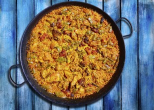 Paella from Spain rice recipe from Mediterranean