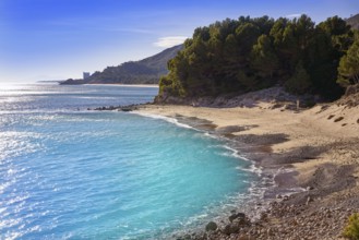 Playa Arenal in Hospitalet del Infant of Tarragona at Costa Dorada of Catalonia