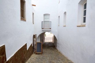 Mojacar Almeria white Mediterranean village arch in Spain