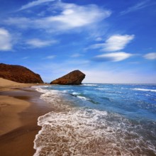 Almeria Playa del Monsul beach at Cabo de Gata in Spain