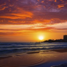Javea Xabia El Arenal beach sunrise in Mediterranean Alicante Spain
