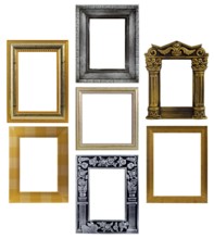 Assembly of various photo frames
