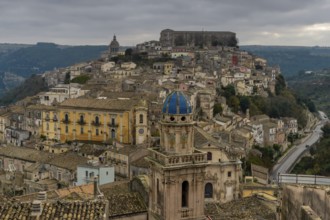 Ragusa, Italy, 27 December, 2023: view of the historic Old Town of Ibla Ragusa in southeastern
