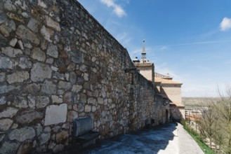 Medieval wall of the town of Lerma in Burgos, Castile and Leon, Spain, Europe