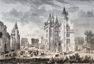 Restoration of the Château de Pierrefonds, commune of Pierrefonds, Oise département, France, 1862,
