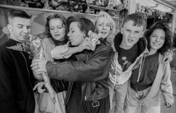 Germany, Berlin, 22 May 1991, Young people, Spring festival in Marzahn, Europe