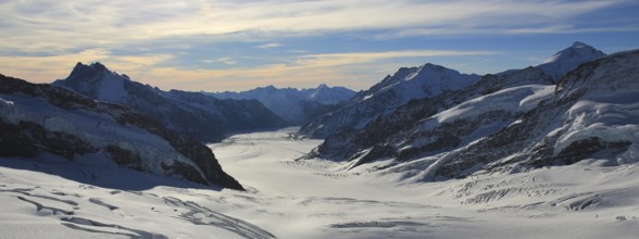 Morning scene in the Swiss Alps