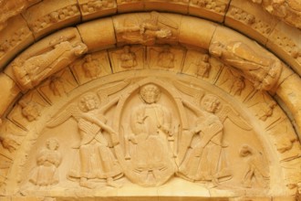 Romanesque church of Santa Maria, 11th century. Covet.Lleida.Pyrenean mountain range.Catalunya