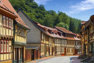 Stolberg facades in Harz mountains of Germany