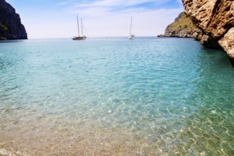 Escorca Sa Calobra beach in Mallorca balearic islands Torrent de Parlos
