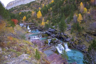 Gradas de Soaso in Arazas river Ordesa valley Pyrenees Huesca Aragon Spain