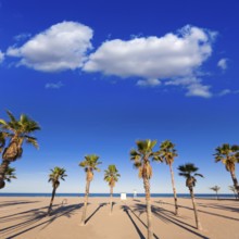 Gandia playa nord beach in Valencia at Mediterranean Spain