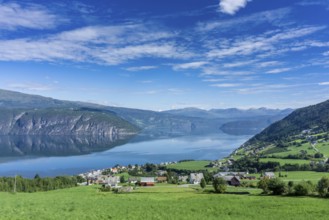 Beautiful landscape in Norway with Summer weather and sunshine. Beautiful landscape in Norway with