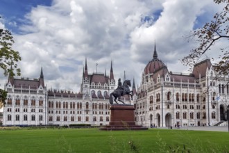 Hungarian Parliament Building was designed in neo-Gothic style and opened in 1902, Budapest,