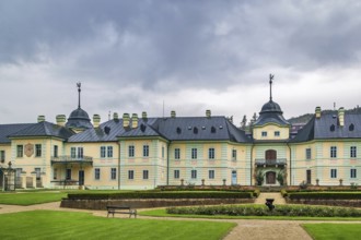 Castle in baroque style in Manetin, Czech republic