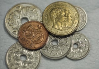 Danish kroner, several coins