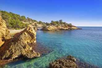 Ametlla L'ametlla de mar beach illot in Costa dorada of Tarragona in Catalonia