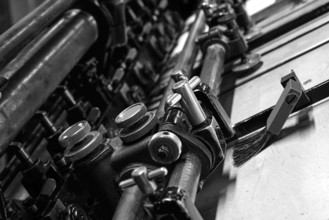 Printer lithography cylinder machine in a printing factory