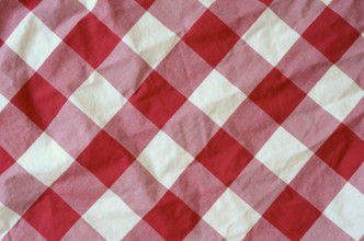 Abstract Background Texture Of A Red And White Chequered Picnic Blanket