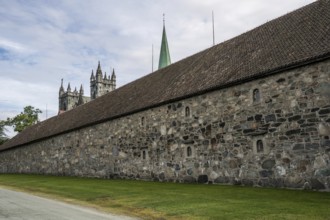 View of the Nidaros Cathedral in Trondheim, Norway, Europe
