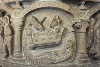 Freckenhorst, Collegiate Church of St Boniface, Romanesque baptismal font, 1st half of the 12th