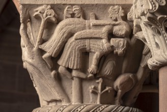 Basel, Cathedral (Basel Minster), capital on the ambulatory, love tragedy of Pyramus and Thisbe
