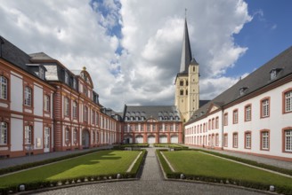 Brauweiler near Pulheim, abbey church of St Nicholas, prelature courtyard, view from the south to