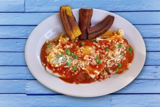 Motulenos eggs breakfast of Mexico in Riviera Maya