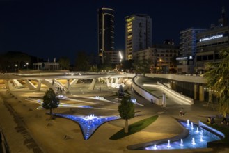 Nicosia Cyprus, April 22 2022: Liberty square eleftheria square with the modern and futuristic