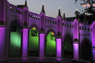 Illuminated Mount Mary church, christmas festival, bandra, mumbai, maharashtra, India, Asia