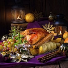 Christmas goose dinner