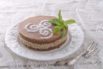 Chocolate cakes with nut filling