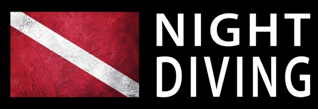 Night Diving, Diver Down Flag, Scuba flag, Scuba Diving