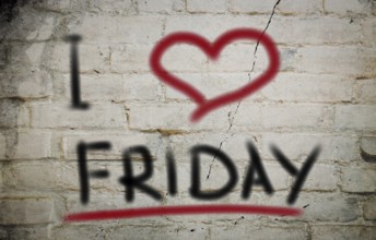 I Love Friday Concept