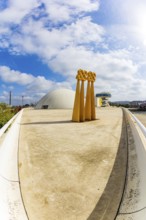 The town of Avilas in Asturias. North of Spain. International center of the architect Oscar