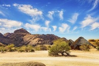 Africa. Namibia. Spitzkoppe is a small picturesque rock massif in Namibia. Magnificent stone