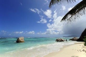 Anse Source d'Argent beach, Union Estate National Park, La Digue Island, the Seychelles, Indian