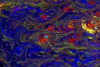 Traditional Ottoman Turkish abstract marbling art patterns as background