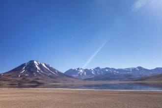 Lagunas Altiplanicas, Miscanti y Miniques, amazing view at Atacama Desert. Chile, South America