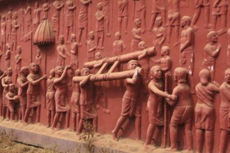 Terracotta murals, jagdalpur, bastar, chhattisgarh, india, asia