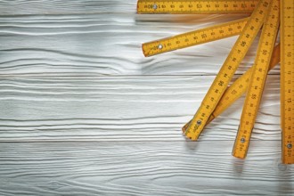 Wooden meter on white board