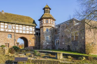 Wülmersen moated castle, Trendelburg, Hesse, Germany, Europe