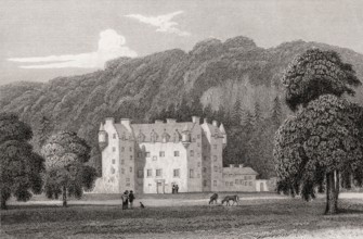 Castle Menzies, Weem, Perthshire, 19th century, from Modern Athens by Th. H. Shepherd