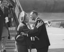 King Harald of Norway. Pictured when being crown prince meetin princess Margaretha 1960s