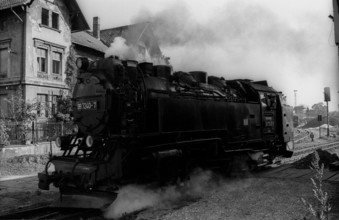 Germany, Wernigerode, 14.09.1991, the Harz narrow gauge railway, locomotive, Europe