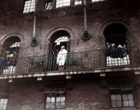 Mahatma Gandhi at Kingsley Hall, Bow, London, September 12, 1931